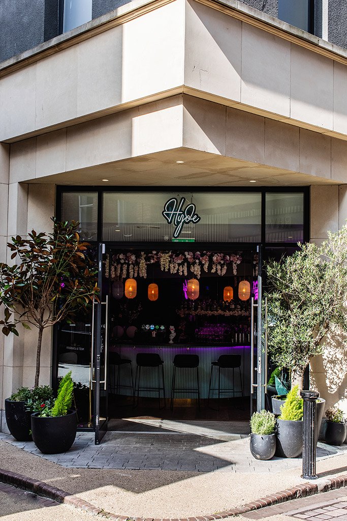 The front entrance of Hyde